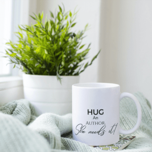 Hug an author She needs it mug